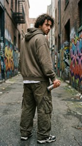 Alley Graffiti Pose