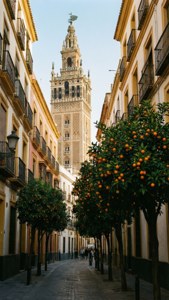 Alley View with Oranges