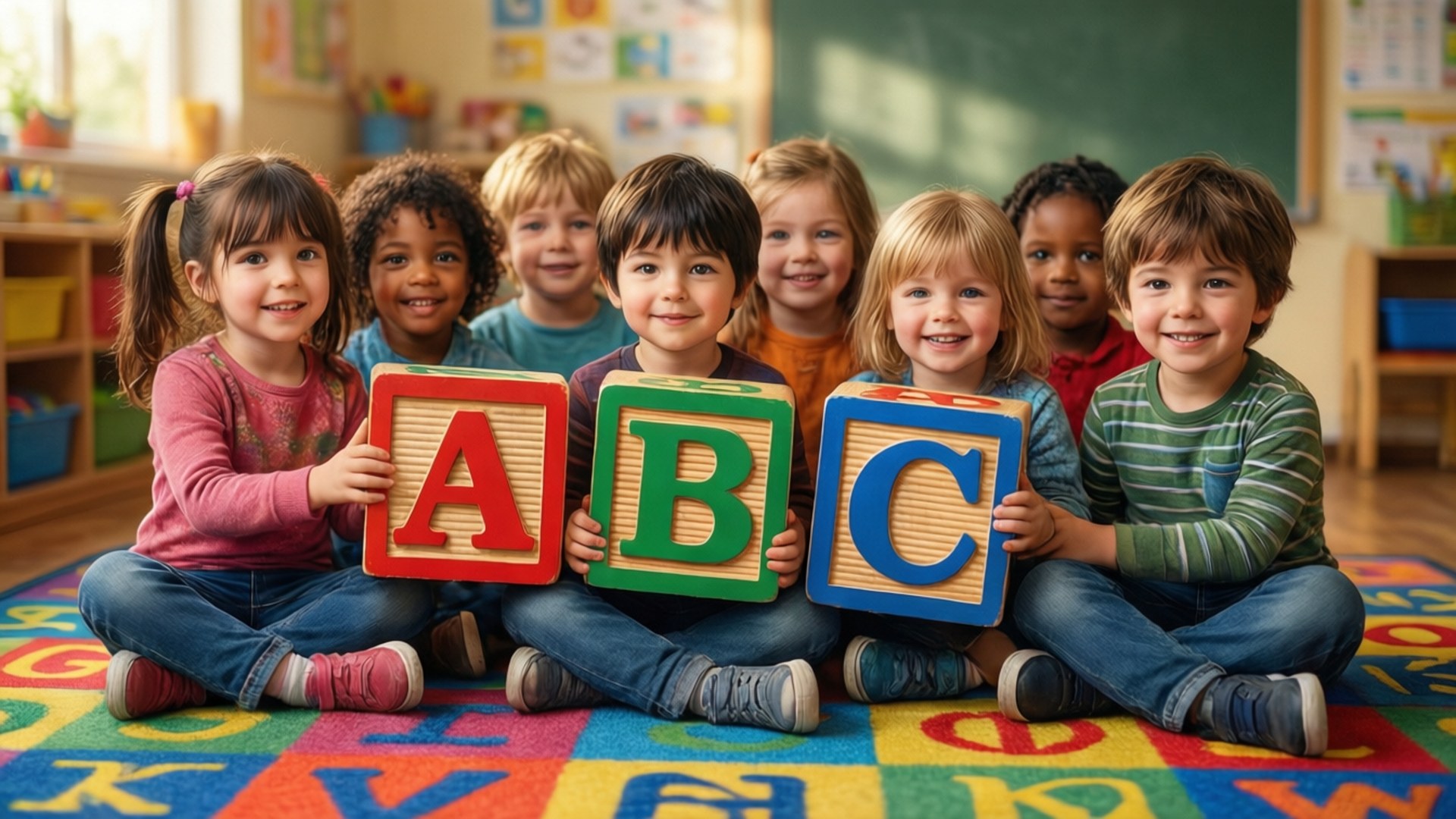 Alphabet Rug Learning by Wallpapers.art Studio