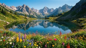 Alpine Lake Wildflowers