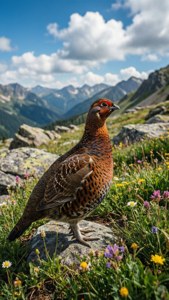 Alpine Wildflower Grouse