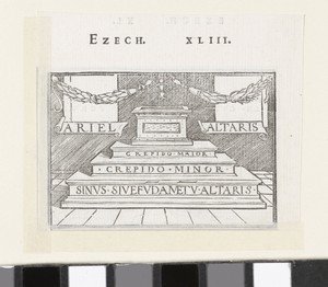 Altaar in de nieuwe tempel in visioen van Ezechiël
