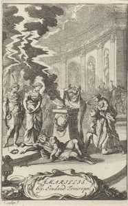 Amarillis in een tempel bij het lijk van de door de bliksem gedode Damon