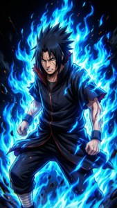 Amaterasu Flames Sasuke