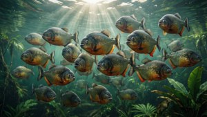 Amazonian Piranha School