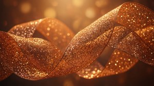 Amber Ribbon Glitter