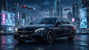 AMG E63 Futuristic City