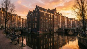 Amsterdam Canal at Golden Hour