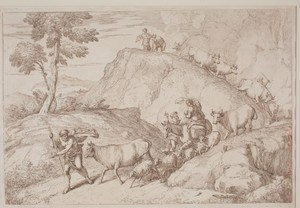 An Elderly Shepherd Leading the Flock