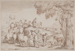 An Elderly Shepherd Seen from Behind