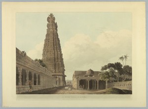 An Hindoo Temple, At Madura, from "Oriental Scenery: Twenty Four Views in Hindoostan"