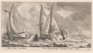 An "Isere" Vessel and a Waterschip or Zuiderzee Fishing-Boat