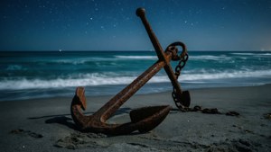 Anchor at Night Shore