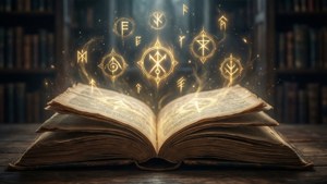Ancient Knowledge Glowing Pages
