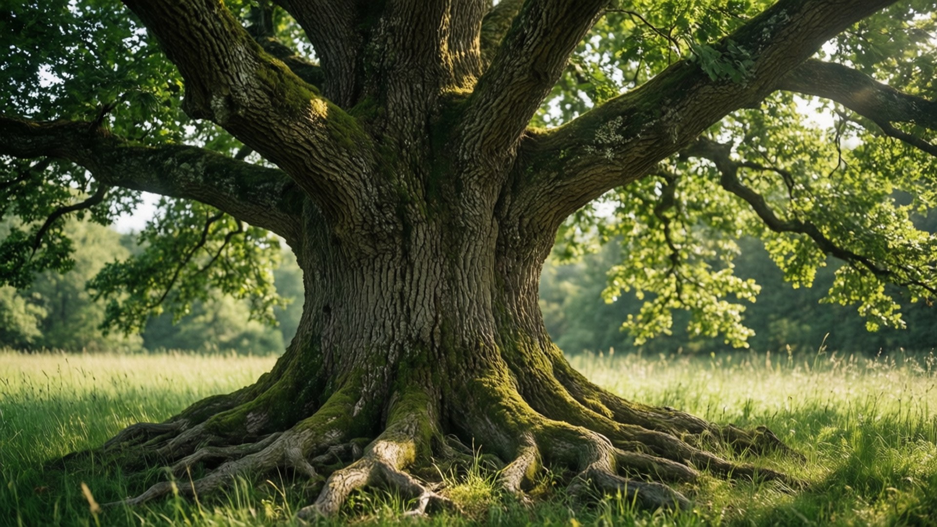 Ancient Oak Meadow by Wallpapers.art Studio