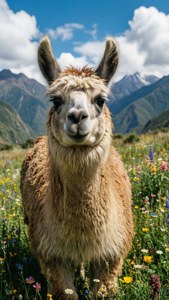 Andean Llama Portrait