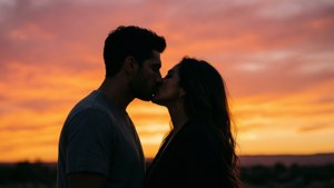 Ander and Omar Sunset Kiss