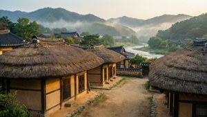 Andong Hahoe Misty Morning