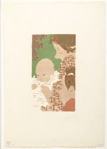 Andrée Terasse met zoontje Jean en broer Pierre Bonnard