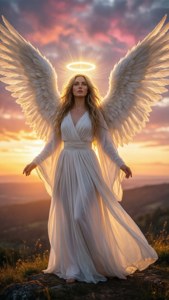 Angel at Sunset