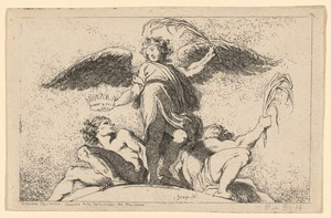 Angel Holding a Palm and a Crown