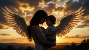 Angel Mom Silhouette
