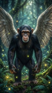 Angelic Chimpanzee Fantasy