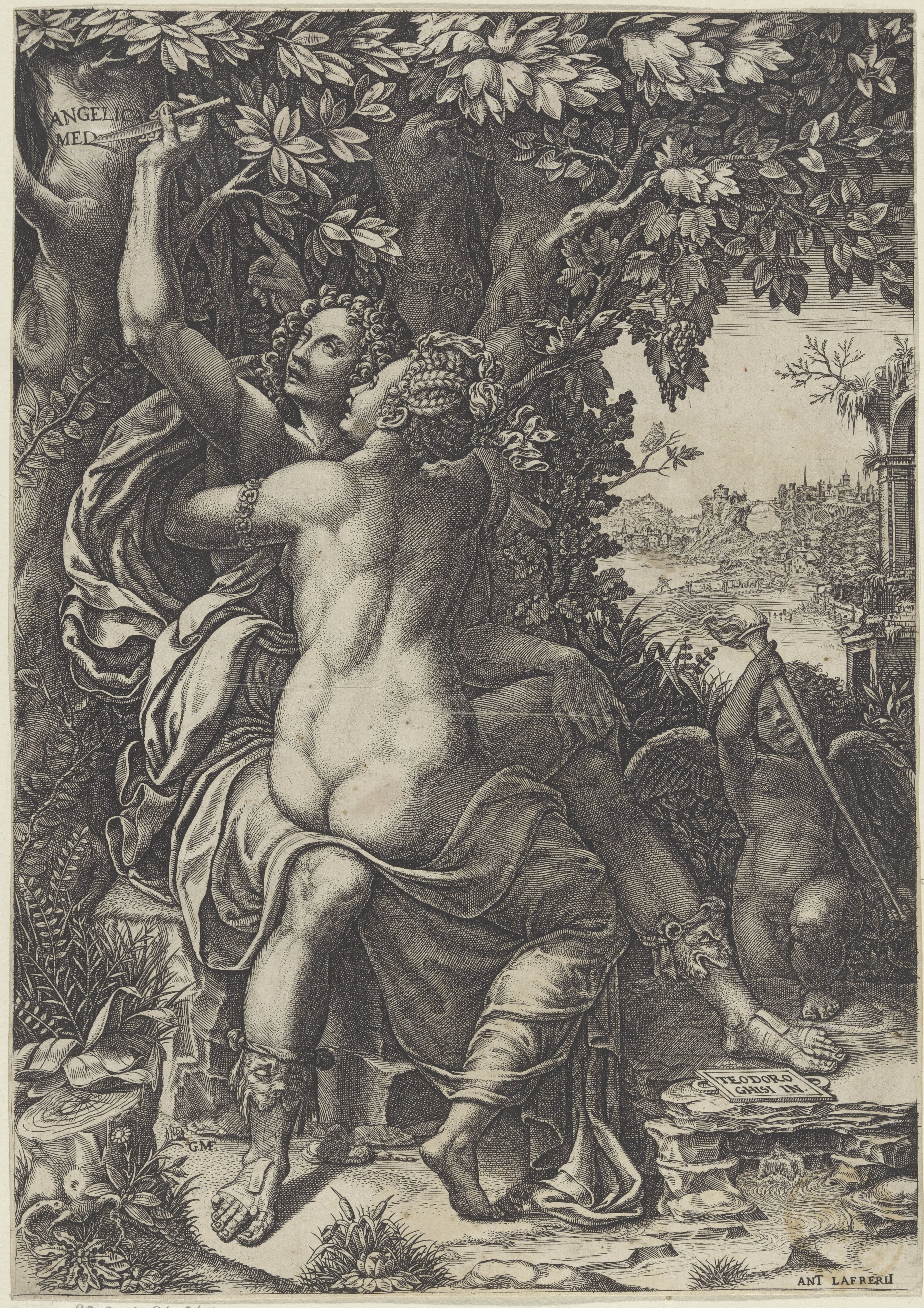 Angelica en Medoro by Giorgio Ghisi