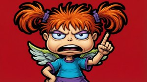 Angry Angelica Pointing