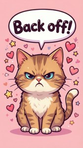 Angry Kawaii Cat