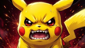 Angry Pikachu Face