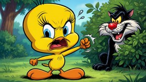 Angry Tweety Confronts Sylvester