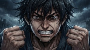 Anguished Anime Warrior
