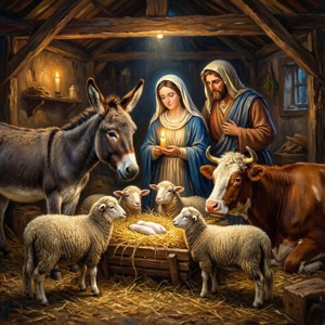 Animals at the Manger