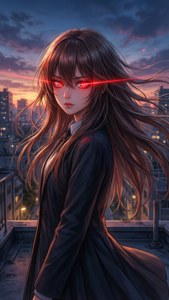 Anime Girl Laser Eyes