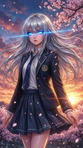 Anime Girl Laser Eyes