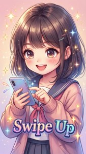 Anime Girl Swipe Up