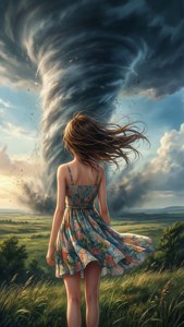 Anime Girl Tornado
