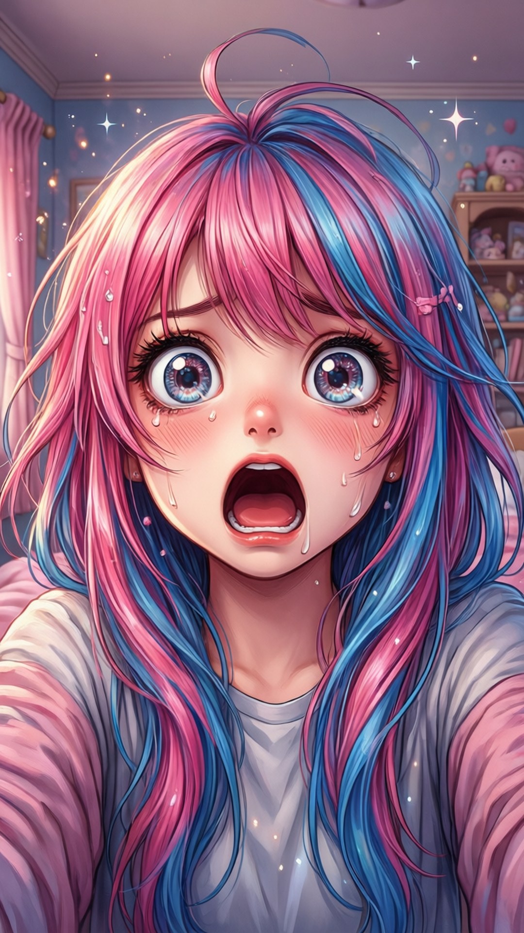 Anime Shocked Girl by Wallpapers.art Studio