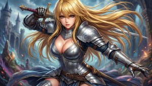 Anime Warrior Cleavage