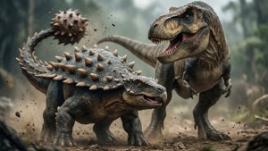 Ankylosaurus vs T-Rex Battle
