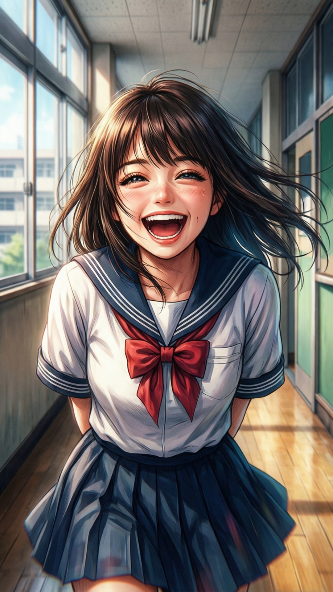 Anna's Bright Laugh by Wallpapers.art Studio