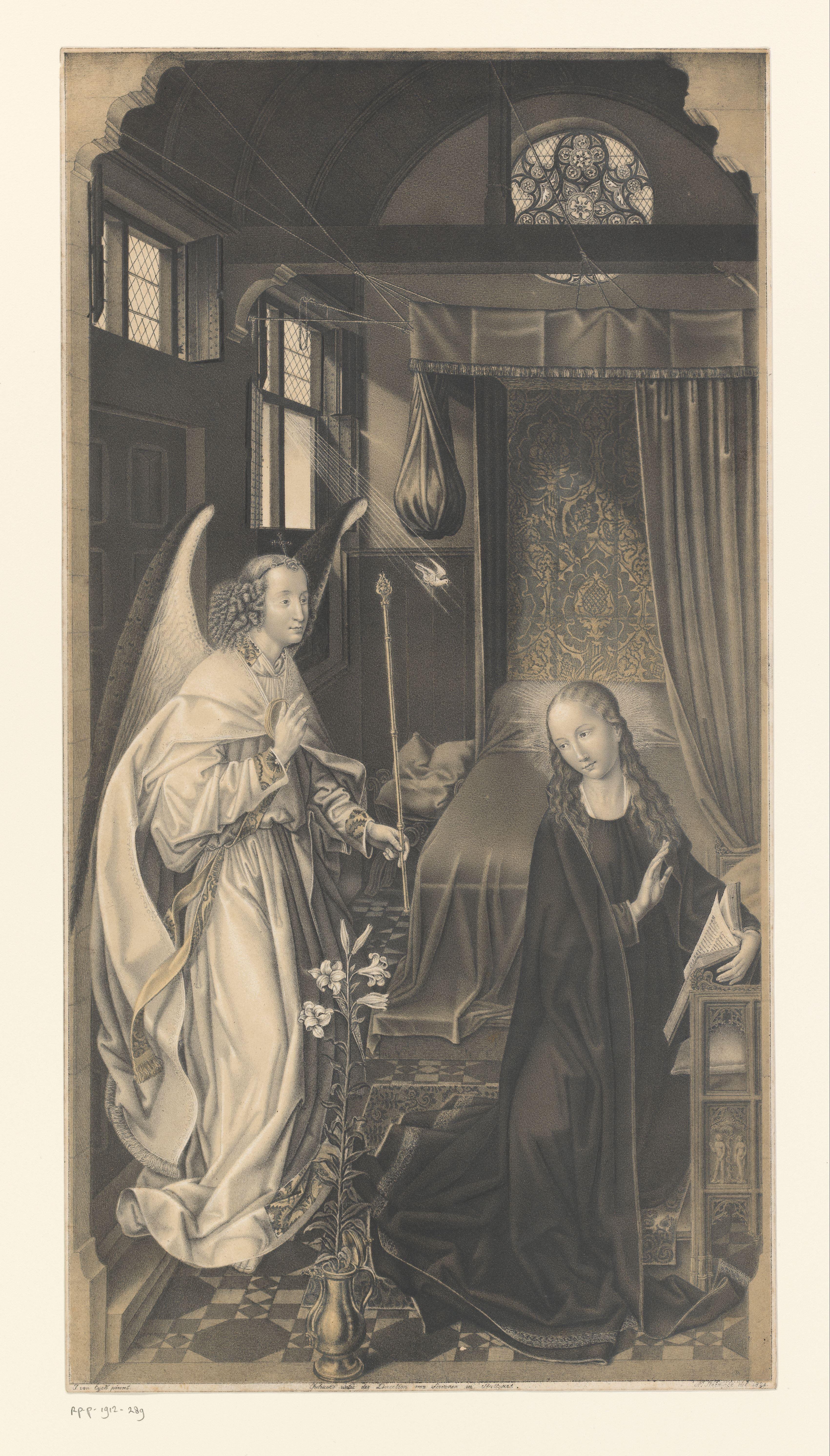 Annunciatie by Johann Nepomuk Strixner