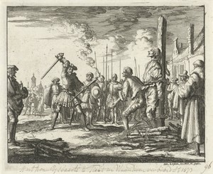 Anthonie IJsbaarts te Tielt op de brandstapel, 1573