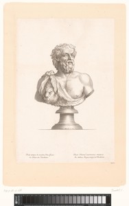 Antieke buste van een faun