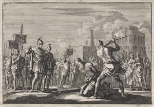 Antigonus op bevel van Antonius onthoofd