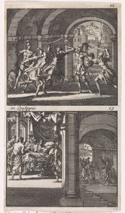 Antigonus wordt op bevel van zijn broer Aristobulus gedood / Sterfbed van koning Aristobulus