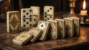 Antique Domino Set