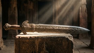 Antique Talwar in Temple