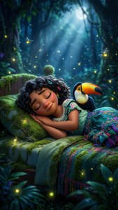 Antonio Sleeping with Toucan